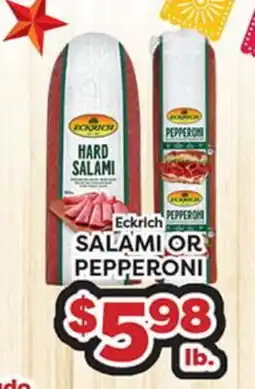 Torres Supermercado Eckrich SALAMI OR PEPPERONI offer