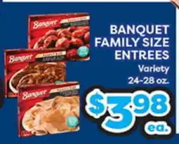 Torres Supermercado BANQUET FAMILY SIZE ENTREES offer