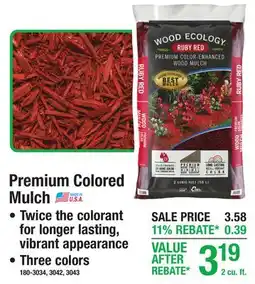 Menards Premium Colored Mulch offer