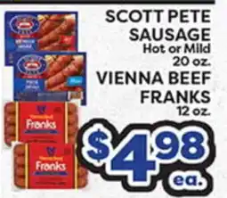 Torres Supermercado SCOTT PETE SAUSAGE VIENNA BEEF FRANKS offer