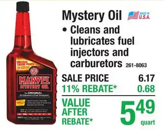 Menards Mystery Oil offer