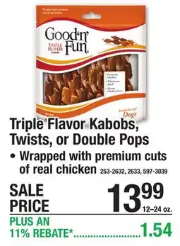Menards Triple Flavor Kabobs, Twists, or Double Pops offer