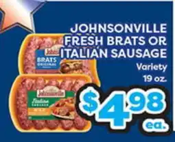 Torres Supermercado JOHNSONVILLE FRESH BRATS OR ITALIAN SAUSAGE offer