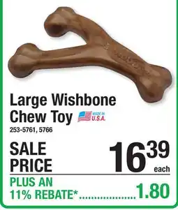 Menards Large Wishbone Chew Toy offer