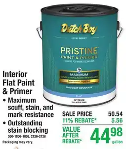 Menards Dutch Boy Interior Flat Paint & Primer offer