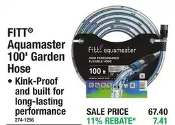 Menards FITT Aquamaster 100' Garden Hose offer