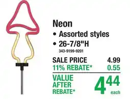 Menards Neon offer
