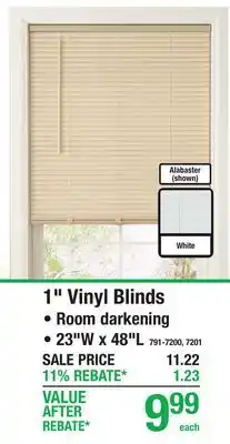 Menards 1 Vinyl Blinds offer