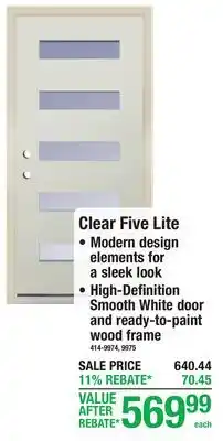 Menards Clear Five Lite offer