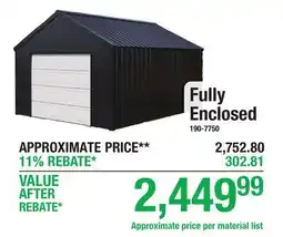 Menards Fully Enclosed offer