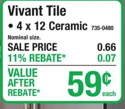Menards Vivant Tile offer