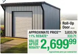 Menards Roll-Up Door offer