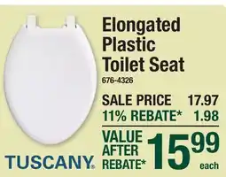 Menards Elongated Plastic Toilet Seat offer
