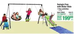 Menards Swingin Free with Water Slide offer