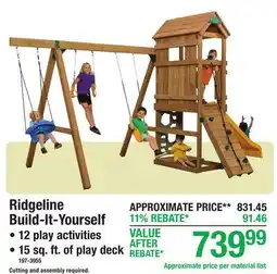 Menards Ridgeline Build-It-Yourself offer