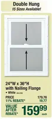 Menards 24W x 36H with Nailing Flange offer