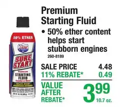 Menards Premium Starting Fluid offer