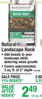 Menards Natural Landscape Rock offer