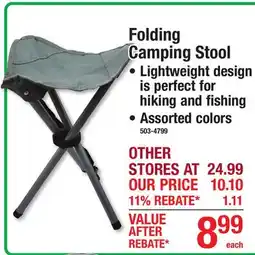 Menards Folding Camping Stool offer