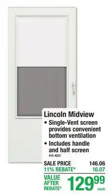 Menards Lincoln Midview offer