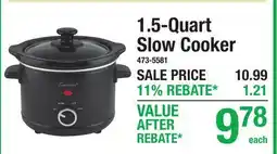 Menards 1.5-Quart Slow Cooker offer