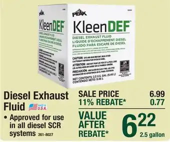Menards Diesel Exhaust Fluid offer