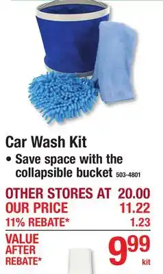 Menards Car Wash Kit offer
