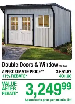 Menards Double Doors & Window offer