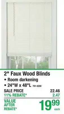 Menards 2 Faux Wood Blinds offer