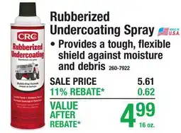 Menards CRC Rubberized Undercoating Spray offer