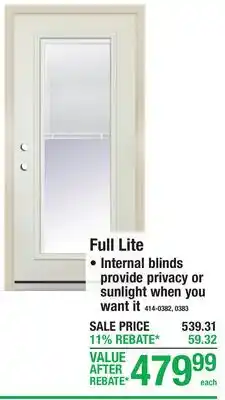 Menards Full Lite offer