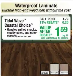 Menards Tidal Wave Coastal Choice Waterproof Laminate offer