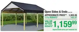 Menards Open Sides & Ends offer