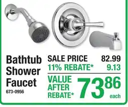 Menards Bathtub Shower Faucet offer