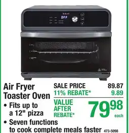 Menards Air Fryer Toaster Oven offer