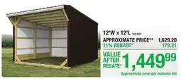 Menards 12'W x 12'L offer