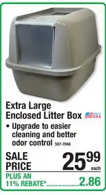 Menards Extra Large Enclosed Litter Box offer
