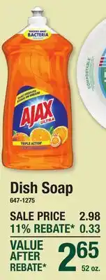 Menards Ajax Dish Soap offer
