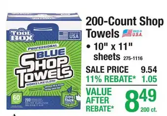 Menards 200-Count Shop Towels offer