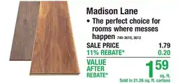Menards Madison Lane offer