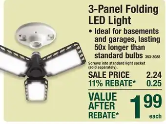 Menards 3-Panel Folding LED Light offer