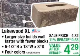 Menards Lakewood XL offer