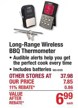 Menards Long-Range Wireless BBQ Thermometer offer