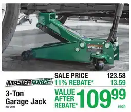 Menards 3-Ton Garage Jack offer
