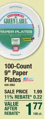 Menards 100-Count 9 Paper Plates offer