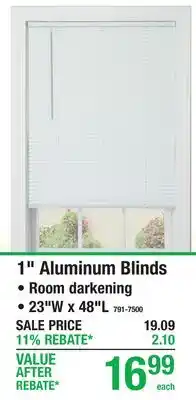Menards 1 Aluminum Blinds offer