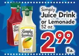 Eurofresh Market Simply Juice Drink or Lemonade offer