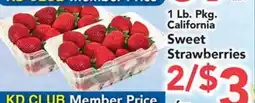 Eurofresh Market 1 Lb. Pkg. California Sweet Strawberries offer