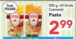 Eurofresh Market 500 g. All Kinds Czaniecki Pasta offer