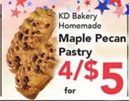 Eurofresh Market KD Bakery Homemade Maple Pecan Pastry offer